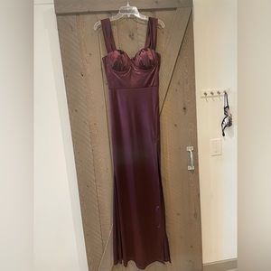 Maroon Silk Dress